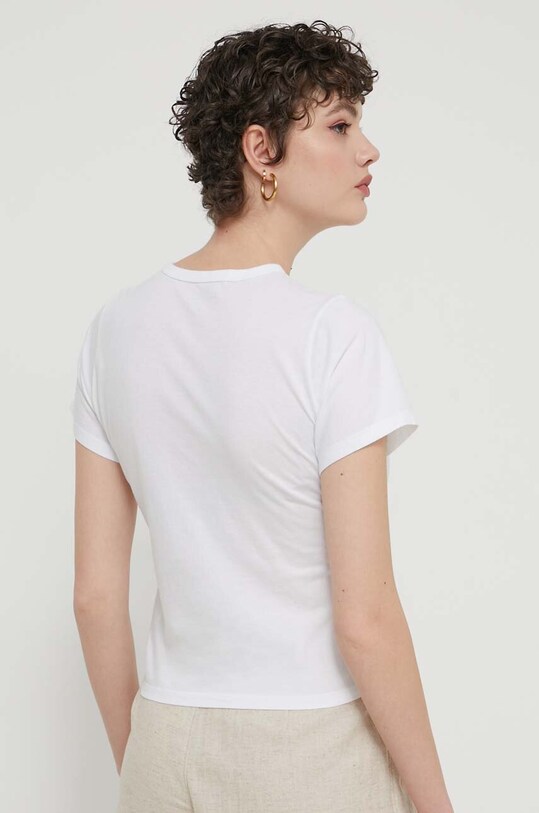 Oblečení Bavlněné tričko Abercrombie & Fitch KI157.4023.100 béžová