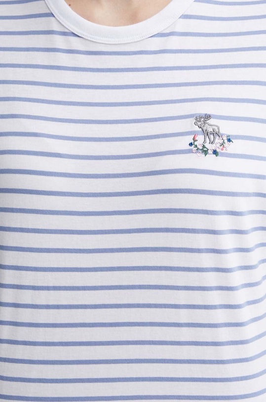 Bavlněné tričko Abercrombie & Fitch modrá KI157.4023.202