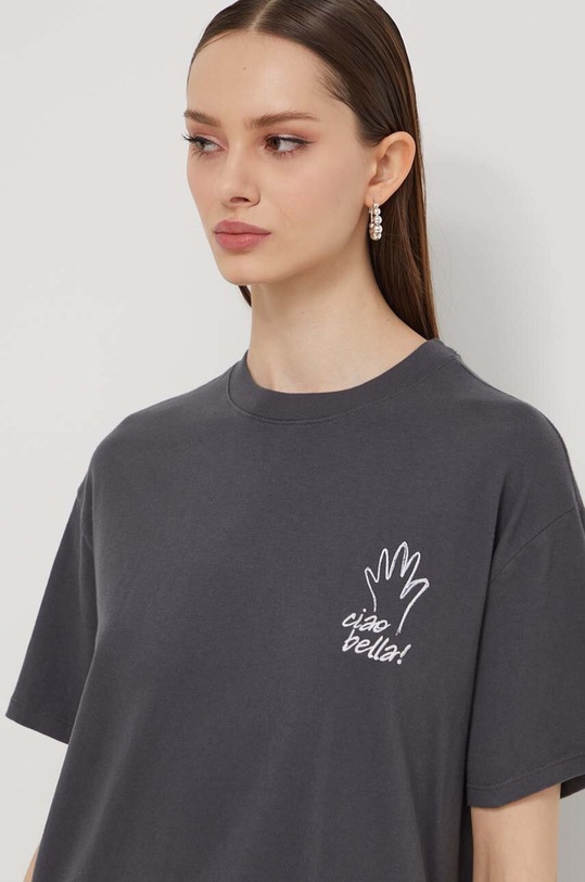 Abercrombie & Fitch t-shirt bawełniany aplikacja czarny KI157.4025.954
