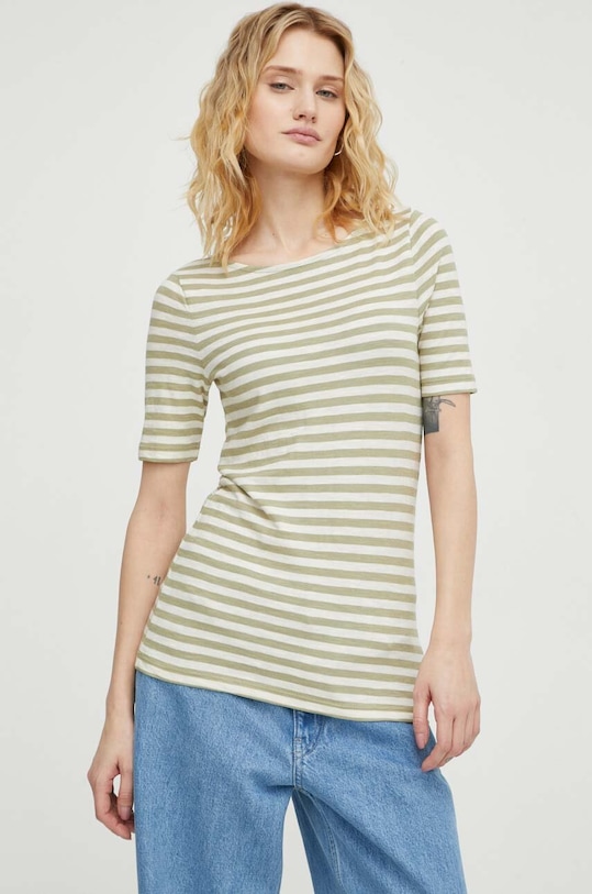 Бавовняна футболка Marc O'Polo бавовна зелений 402219651333