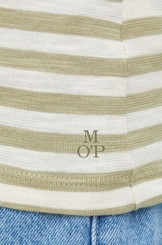 Хлопковая футболка Marc O'Polo 402219651333 зелёный
