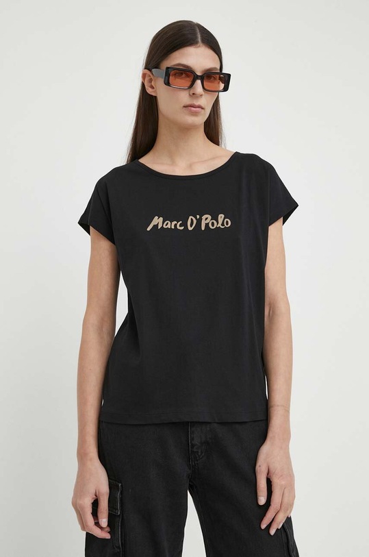 Памучна тениска Marc O'Polo стандартна черен 403206751377