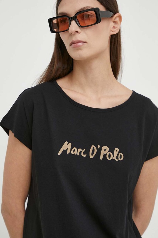 Памучна тениска Marc O'Polo черен 403206751377
