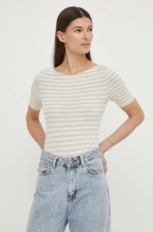 Marc O'Polo pamut póló pamut bézs 403219651333