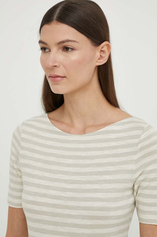 Marc O'Polo pamut póló bézs 403219651333