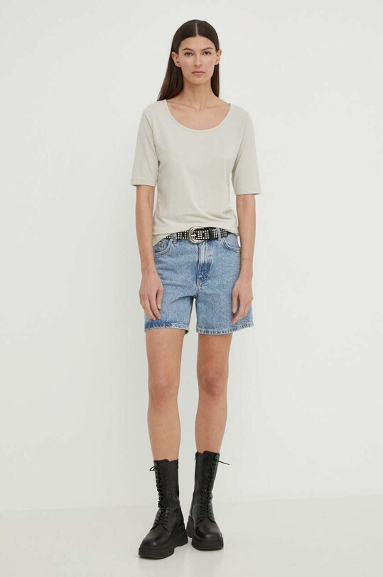 Kratka majica Marc O'Polo 403308751355 bež SS24
