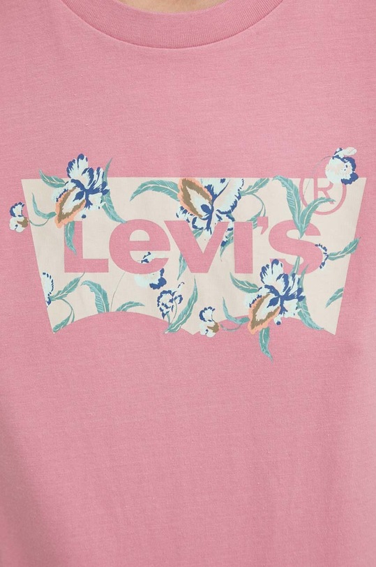Βαμβακερό μπλουζάκι Levi's 17369.2522 ροζ