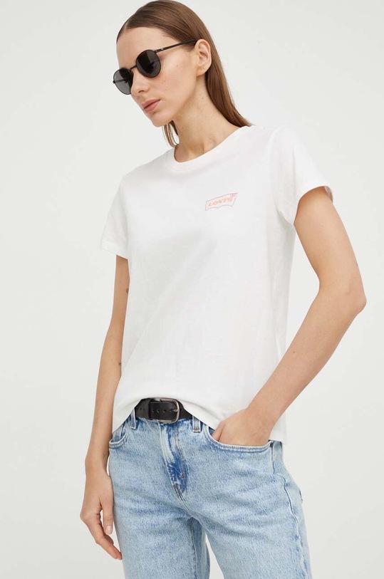 Levi's t-shirt in cotone applique bianco 17369.2457