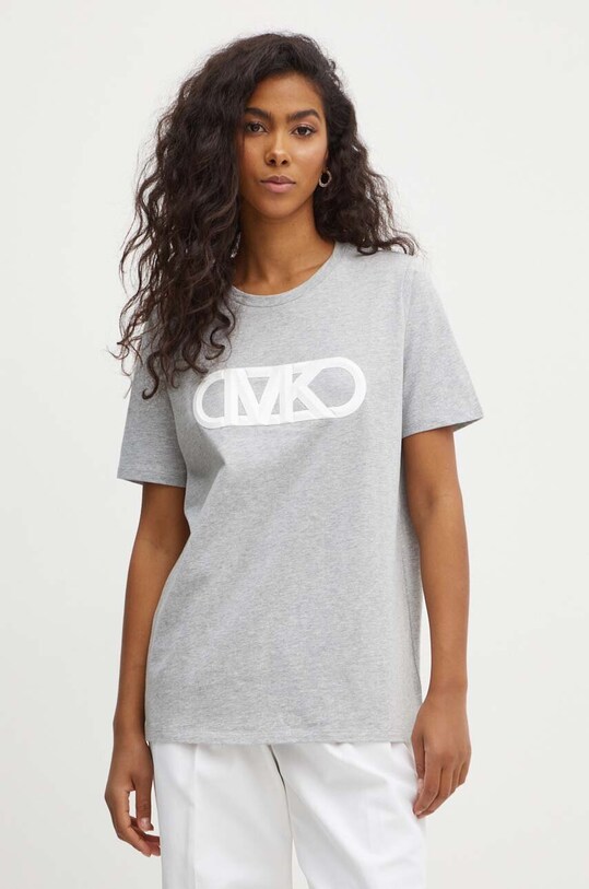 MICHAEL Michael Kors tricou din bumbac imprimeu gri MS451EA97J