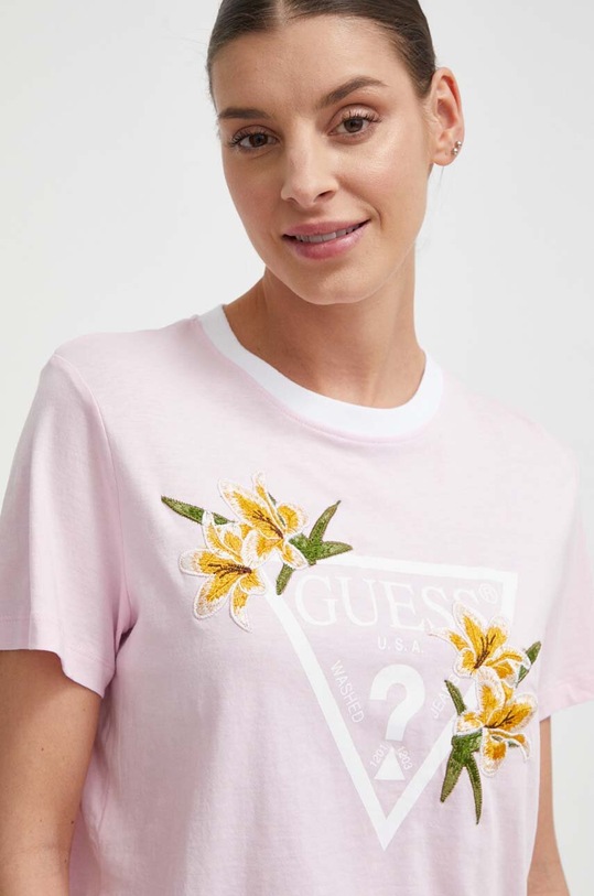 Guess t-shirt ZOEY różowy V4GI02.K46D1