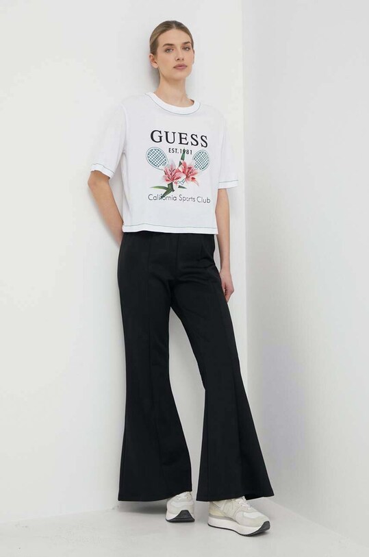 Хлопковая футболка Guess V4GI04.JA914 белый SS24