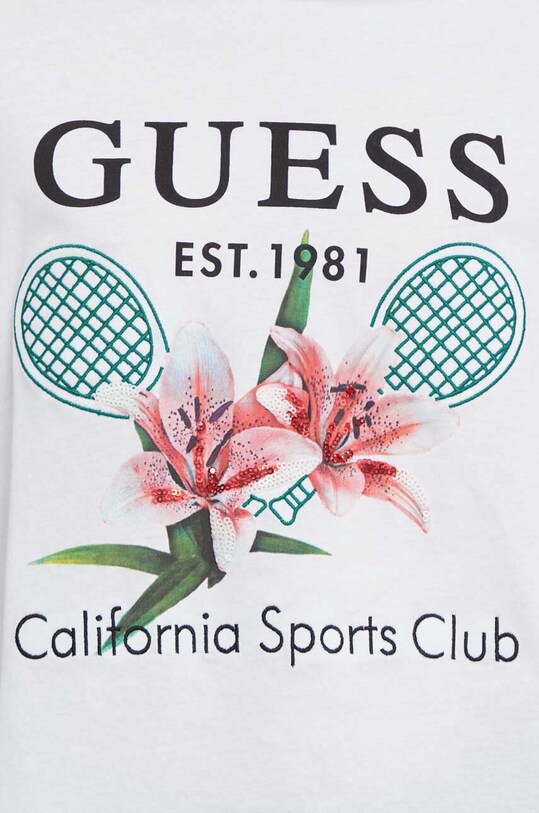 Хлопковая футболка Guess V4GI04.JA914 белый