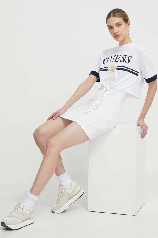 Guess t-shirt bawełniany MYLAH V4GI00.I3Z14 biały SS24