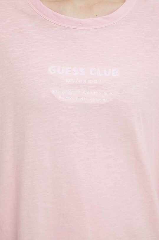 Хлопковая футболка Guess V4GI05.K8G01 розовый