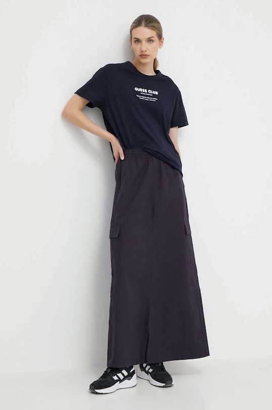 Bavlněné tričko Guess LEAH V4GI05.K8G01 námořnická modř SS24