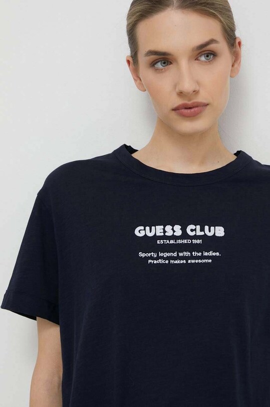Хлопковая футболка Guess тёмно-синий V4GI05.K8G01