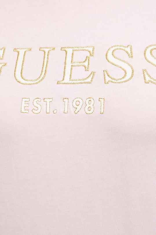 Guess t-shirt bawełniany NYRA V4GI01.I3Z14 różowy