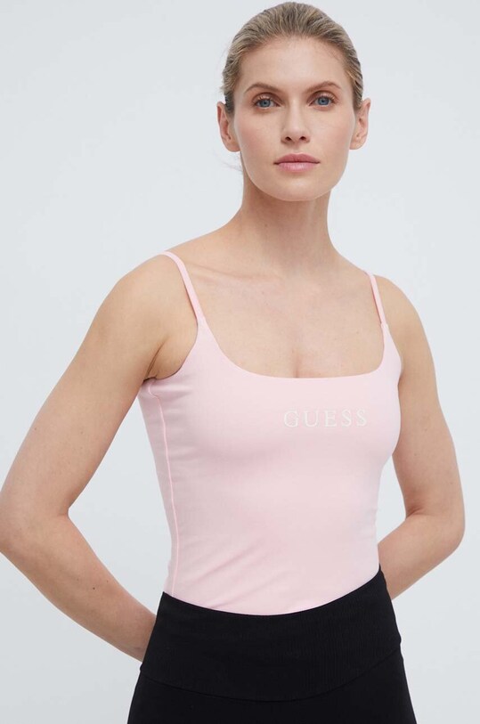 Топ Guess slim розовый V4GP21.J1314