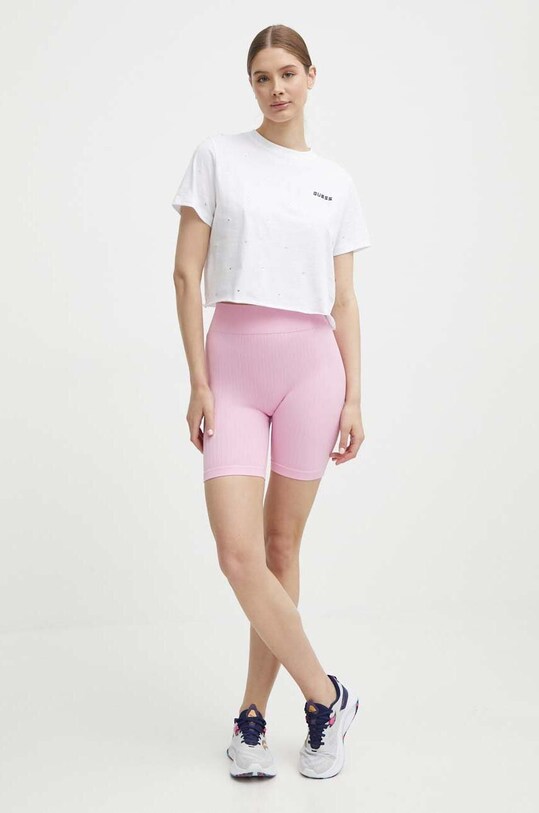 Guess tricou din bumbac SKYLAR V4GI08.JA914 alb SS24