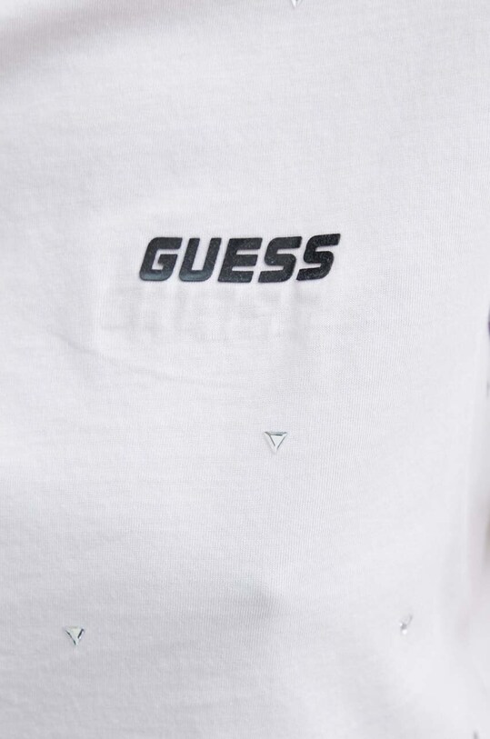 Guess tricou din bumbac SKYLAR V4GI08.JA914 alb