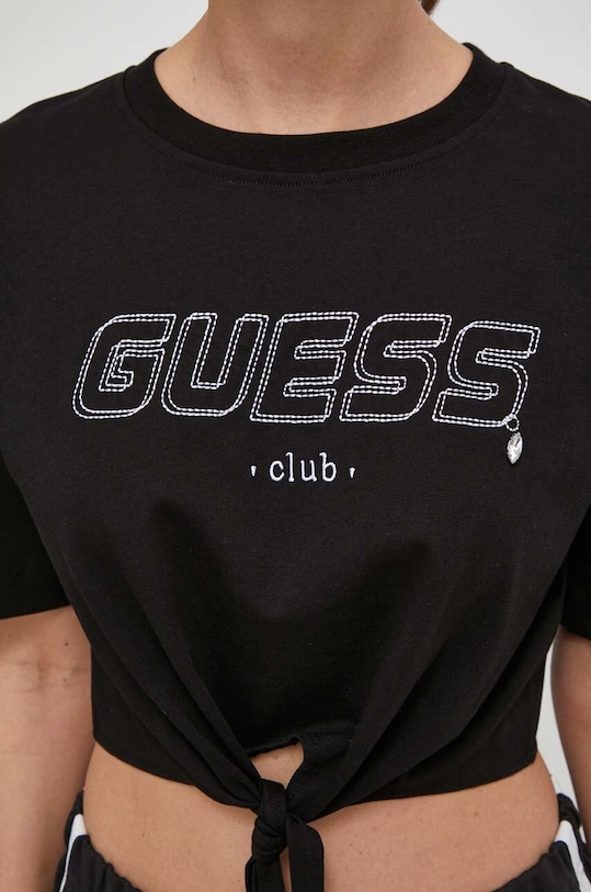 Хлопковая футболка Guess чёрный V4GI10.I3Z14