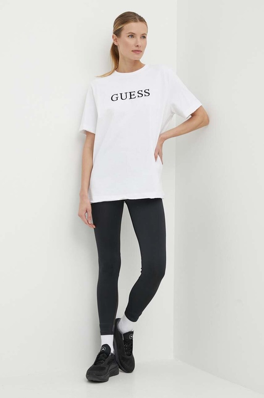 Guess t-shirt bawełniany ATHENA V4GI12.KC641 biały SS24