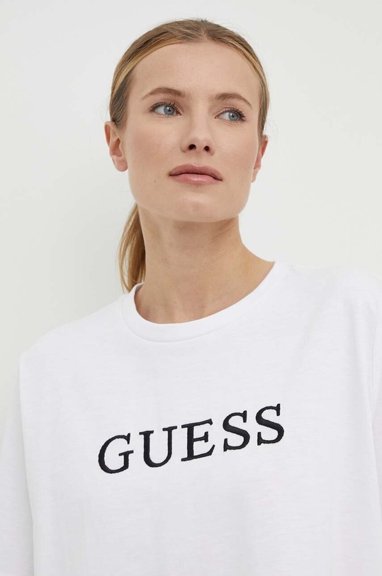 Guess t-shirt bawełniany ATHENA biały V4GI12.KC641