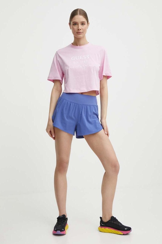 Bavlnené tričko Guess DAKOTA V4GI13.JA914 ružová SS24