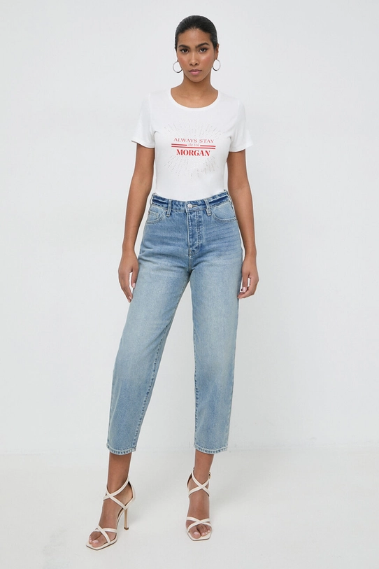 Morgan t-shirt DANAE DANAE.OFF.WHITE biały SS24