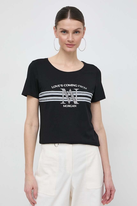 Tričko Morgan DONNA čierna DONNA.NOIR/.SILVER