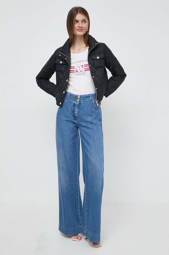 Футболка Morgan DONNA DONNA.OFF.WHITE/FUSHIA білий SS24
