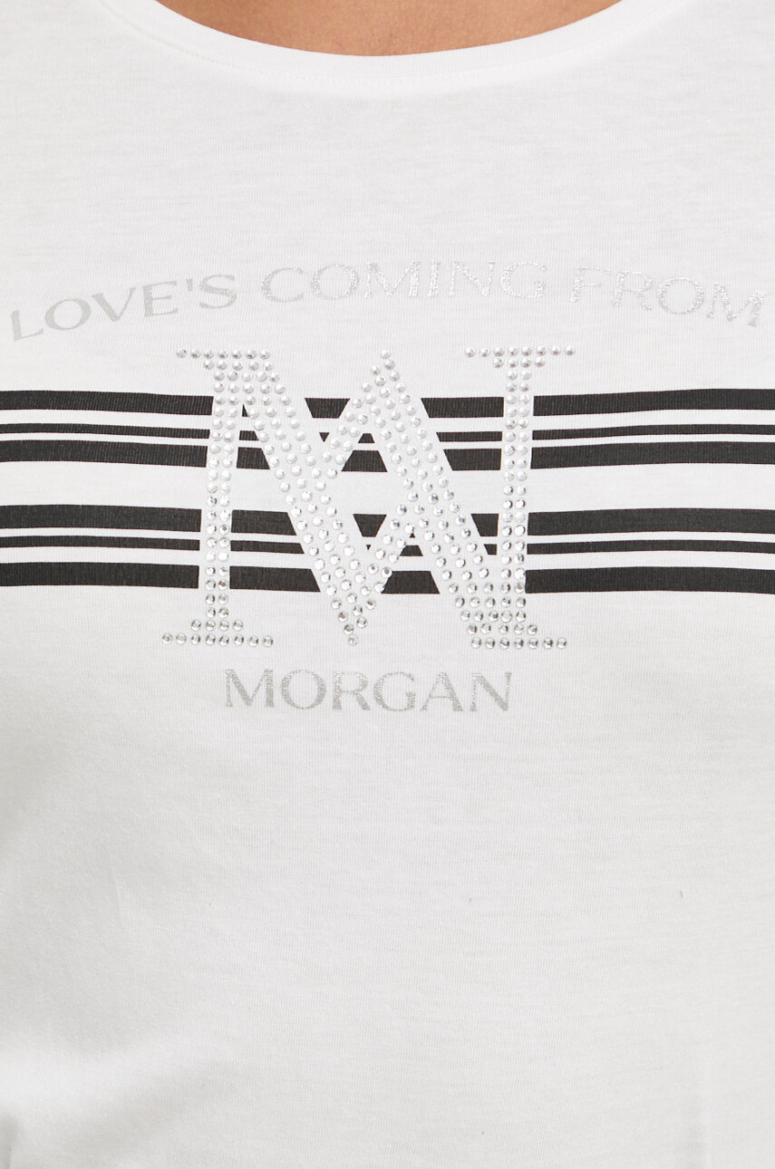 Kratka majica Morgan DONNA.OFF.WHITE/NOIR bež