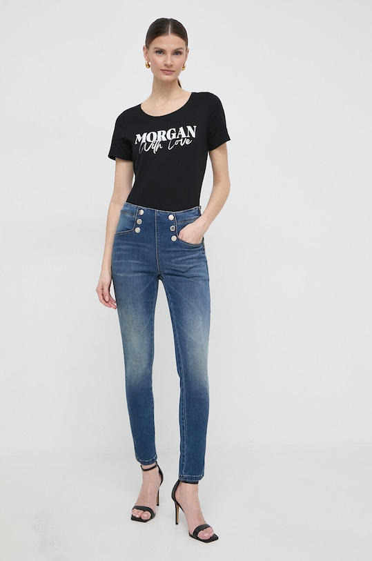 Morgan tricou DUNE.NOIR negru SS24