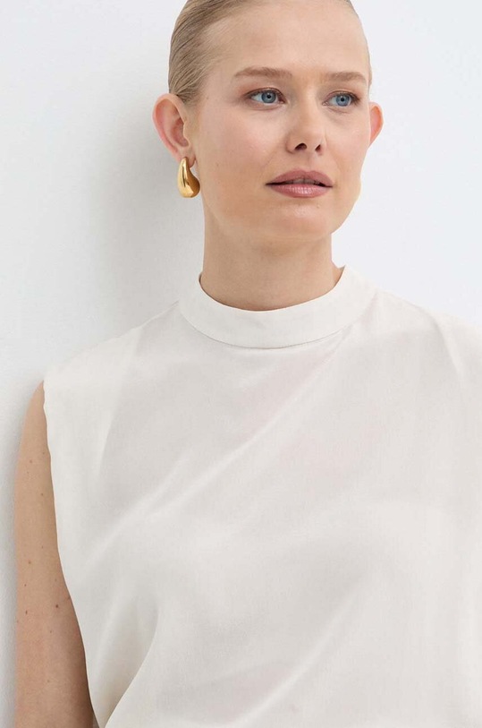 Marella top jedwabny regular beżowy 2413111025200