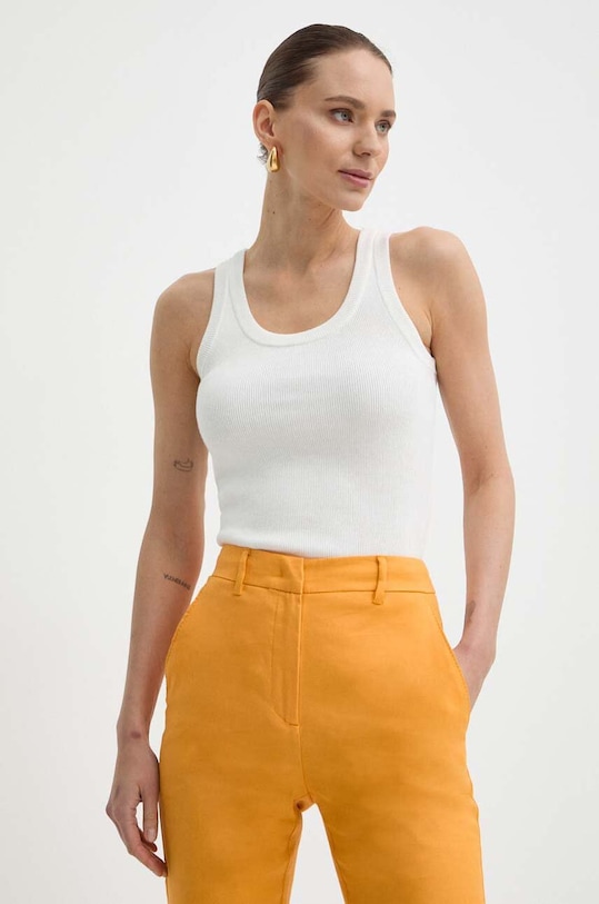 Marella top din bumbac uni bej 2413361042200