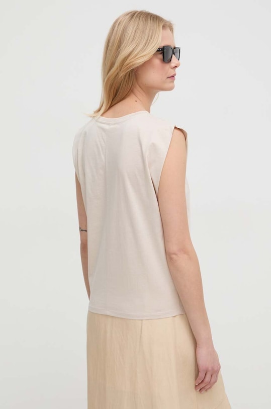 Бавовняний топ Marella бежевий 2413941095200