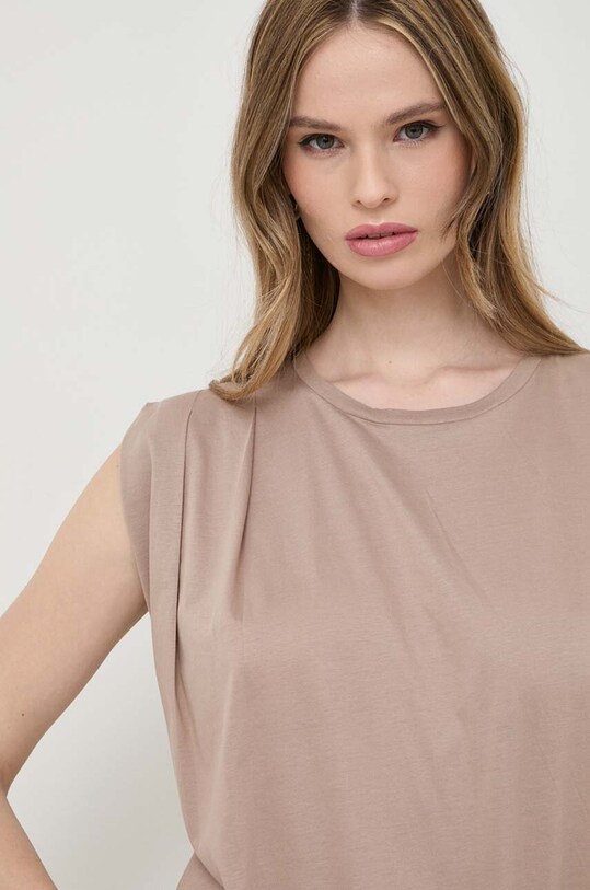 Marella top din bumbac bej 2413941095200