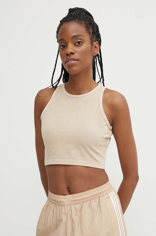 Top adidas Originals slim béžová IR5996