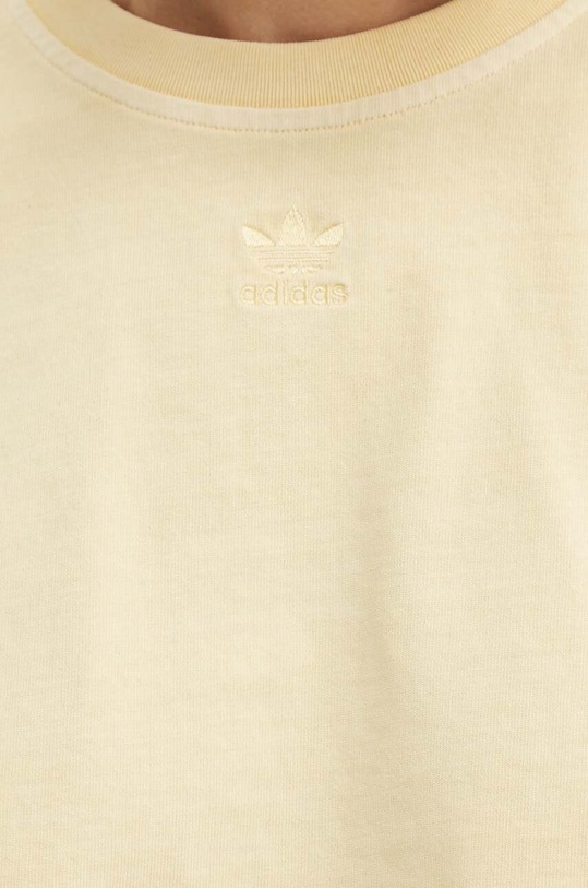 Βαμβακερό μπλουζάκι adidas Originals IR6000 κίτρινο