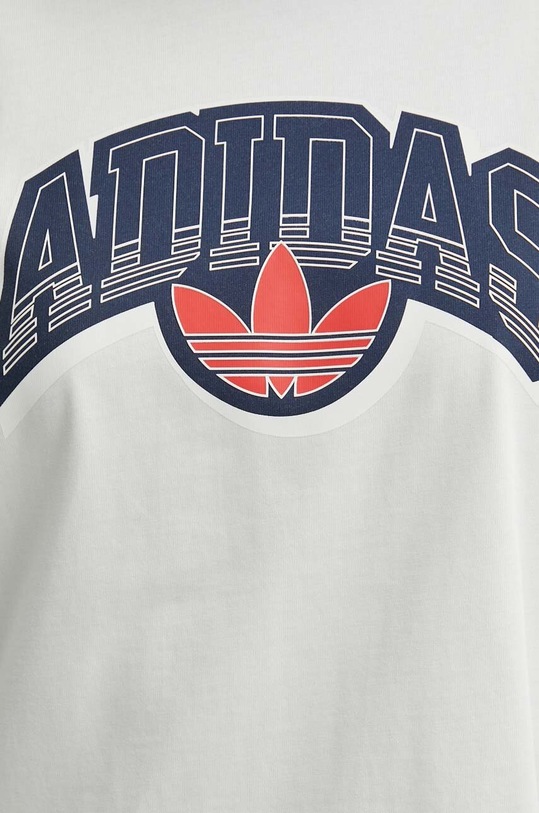 Βαμβακερό μπλουζάκι adidas Originals IU2491 μπεζ