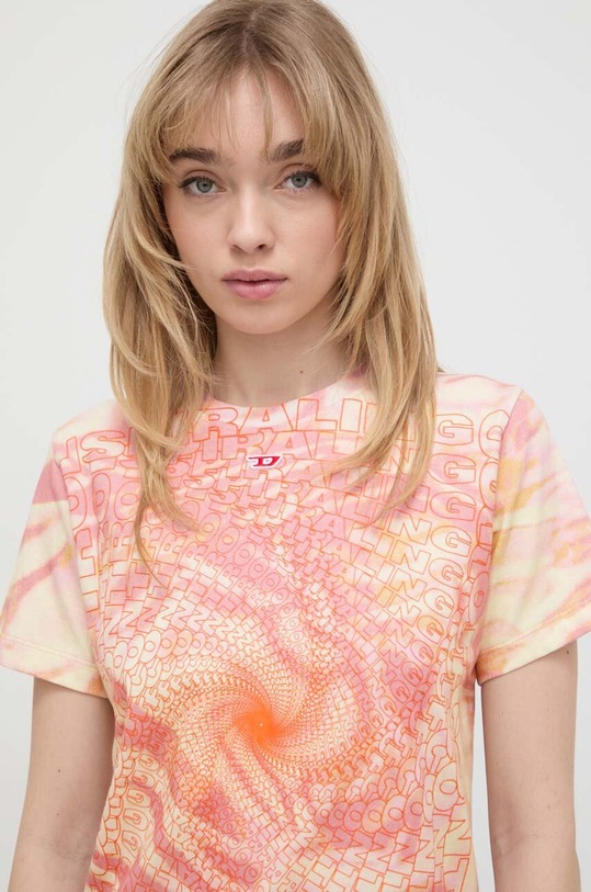 Diesel tricou din bumbac roz A13440.0AJBG