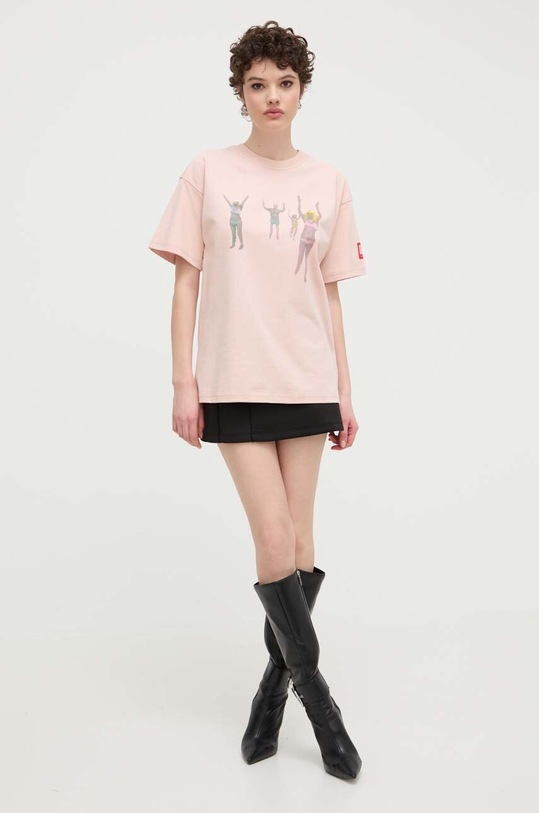 Diesel t-shirt bawełniany T-BUXT-N8 A13264.0AKAK różowy SS24