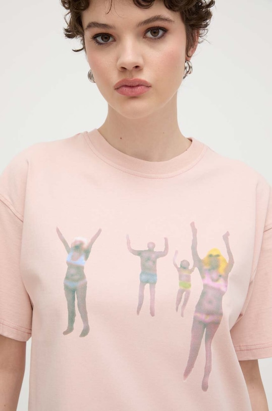 Diesel t-shirt bawełniany T-BUXT-N8 różowy A13264.0AKAK