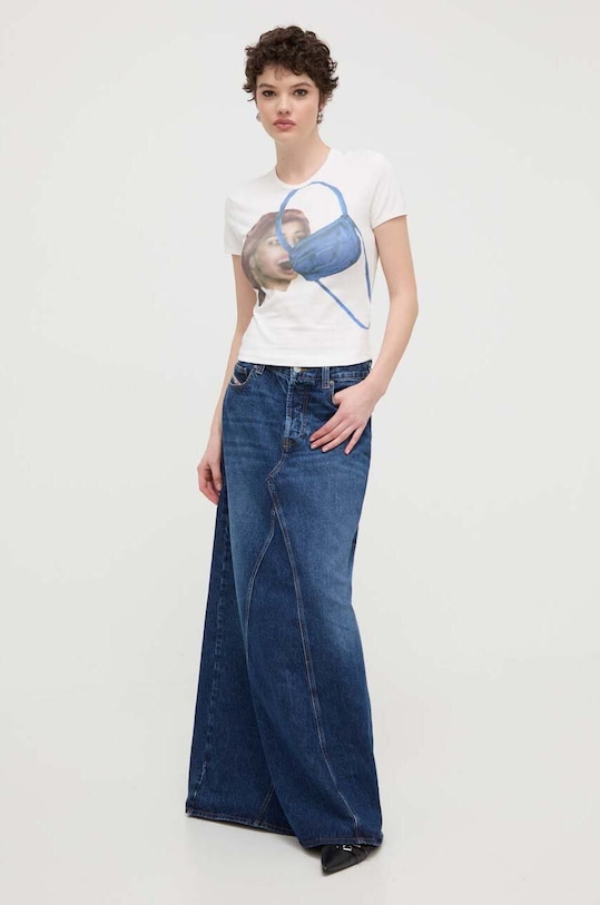 Diesel t-shirt T-UNCUTIE-LONG-N19 A13445.0DQAV beżowy SS24