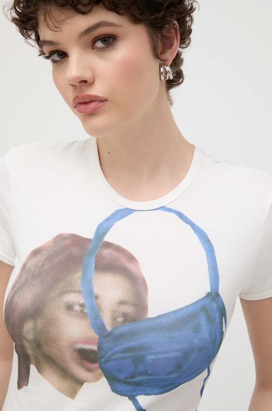 Diesel t-shirt T-UNCUTIE-LONG-N19 beżowy A13445.0DQAV