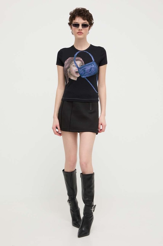 Diesel t-shirt T-UNCUTIE-LONG-N19 A13445.0DQAV czarny SS24