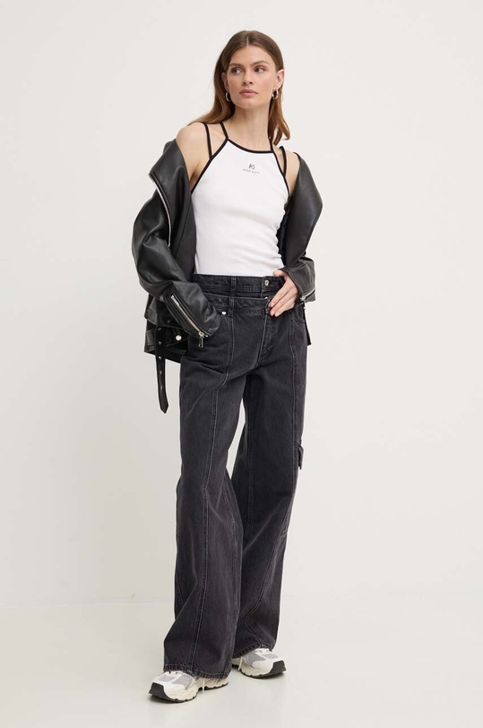 Miss Sixty top SJ3620 KNITTED CAMISOLE 6L2SJ3620000 biały SS24