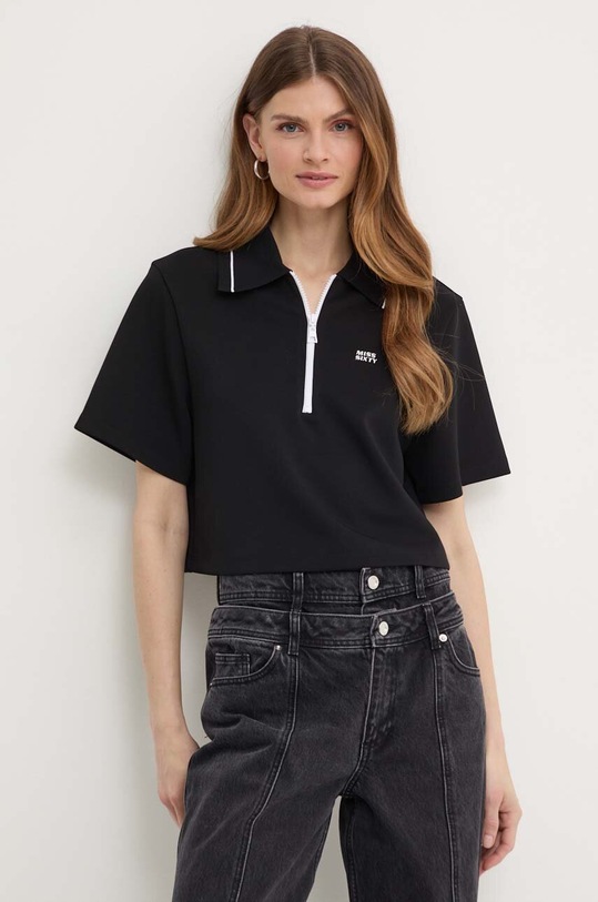 Miss Sixty polo SJ3570 S/S T-SHIRT z elastanem czarny 6L2SJ3570000