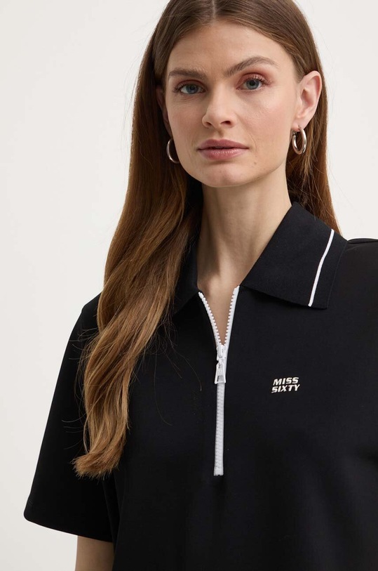 Miss Sixty tricou polo SJ3570 S/S T-SHIRT negru 6L2SJ3570000