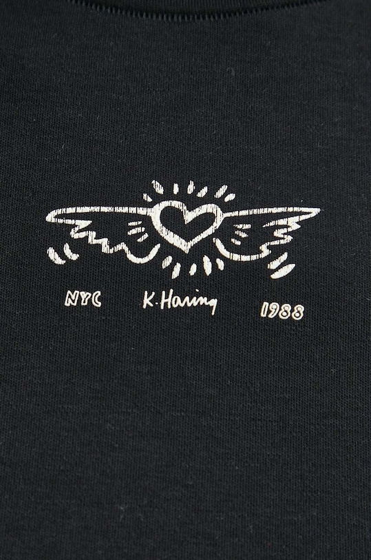 Μπλουζάκι Miss Sixty x Keith Haring 6L1SJ1730000 μαύρο